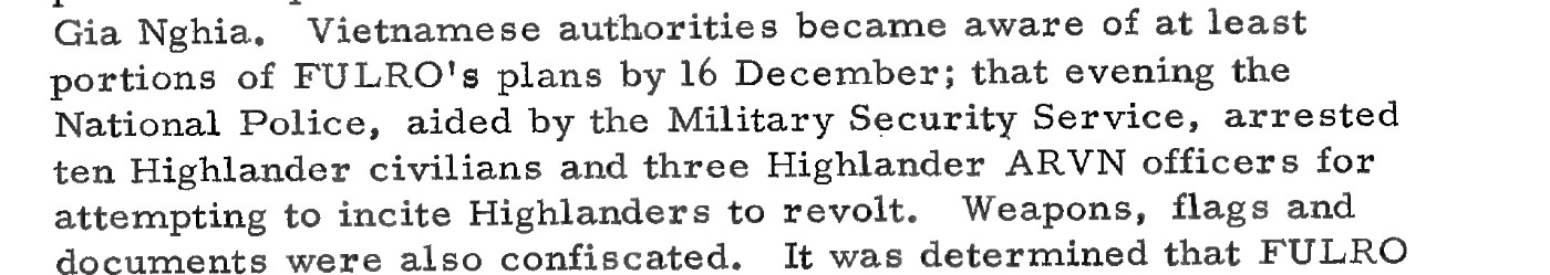 A typewritten passage from an American intelligence report