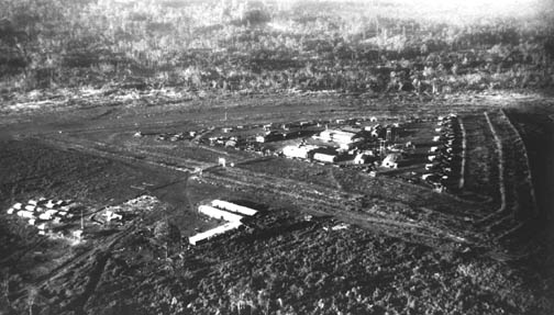 Aerial photograph of the Plei Me camp