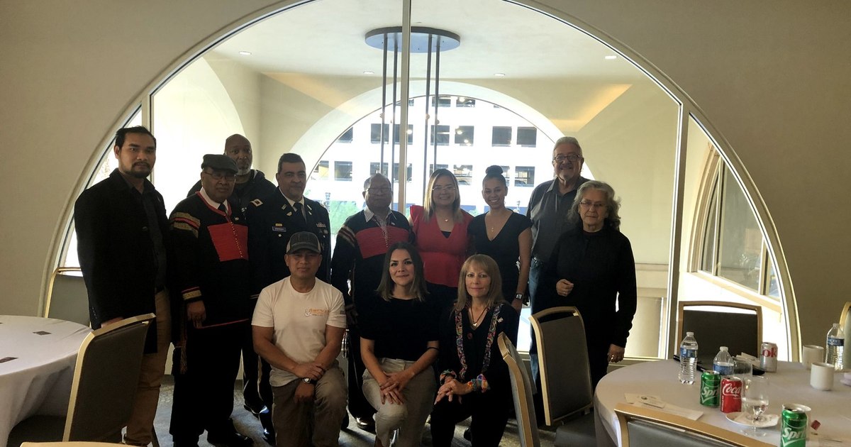 The Dega Central Highlands Organization delegation with those they met at the El Paso veterans conference, December 2021