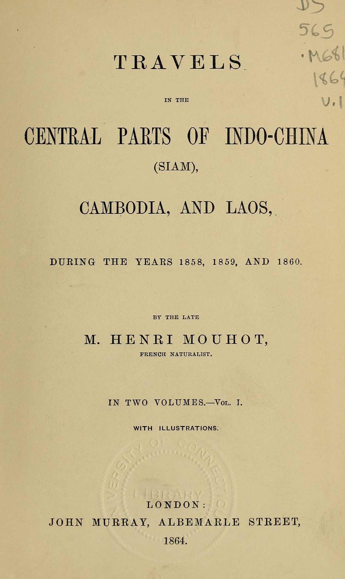 The title page of a book printed in 1864