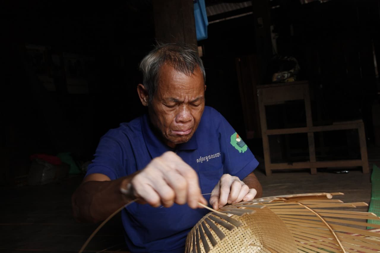 A Jarai man in a village in Ratanakiri