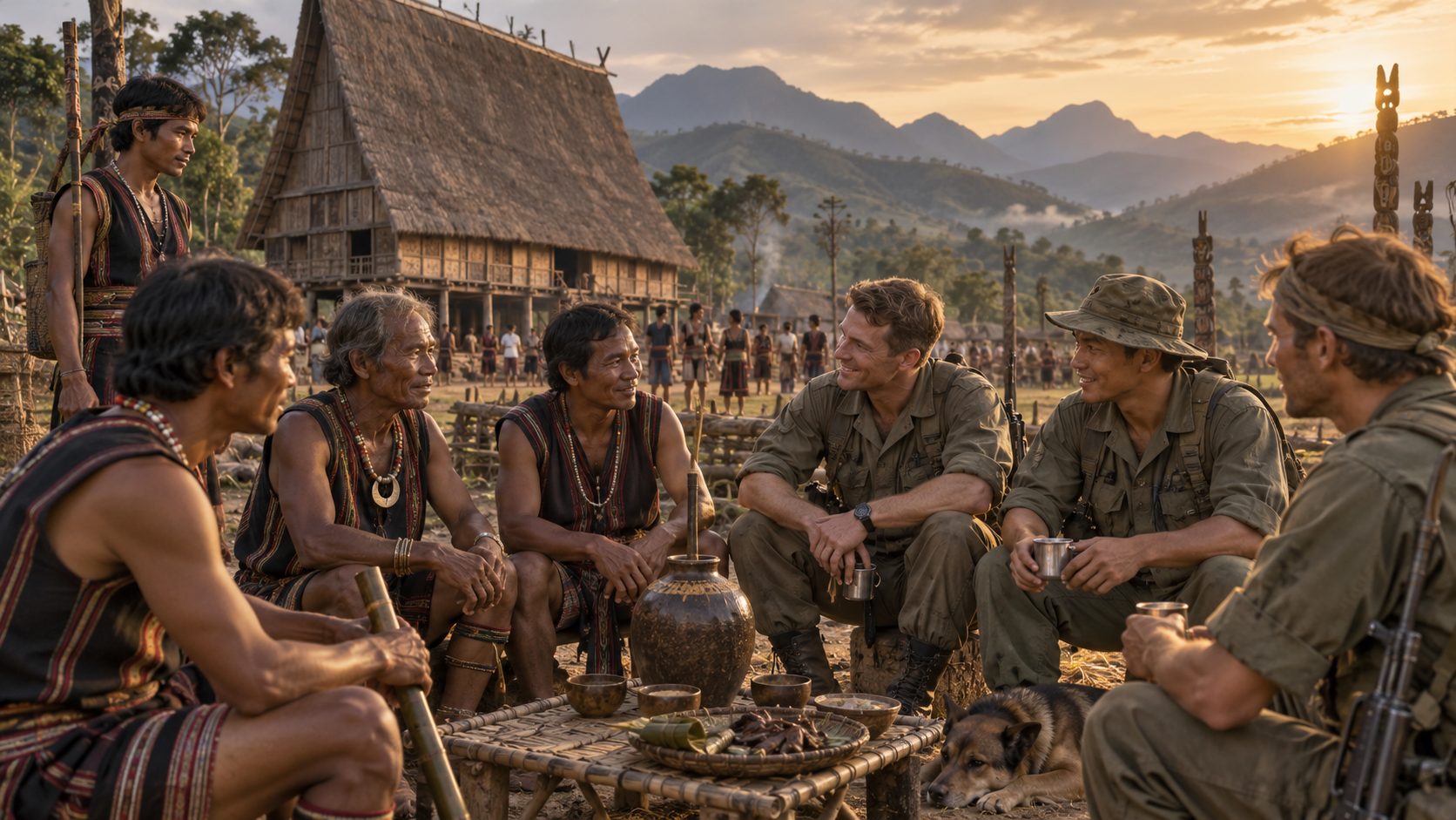 People sharing a meal together