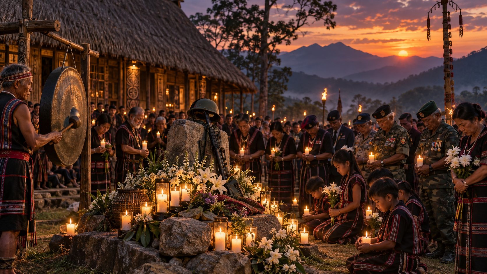 A candlelight memorial