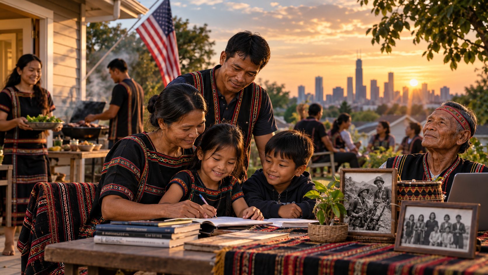 A Dega family at home in the diaspora