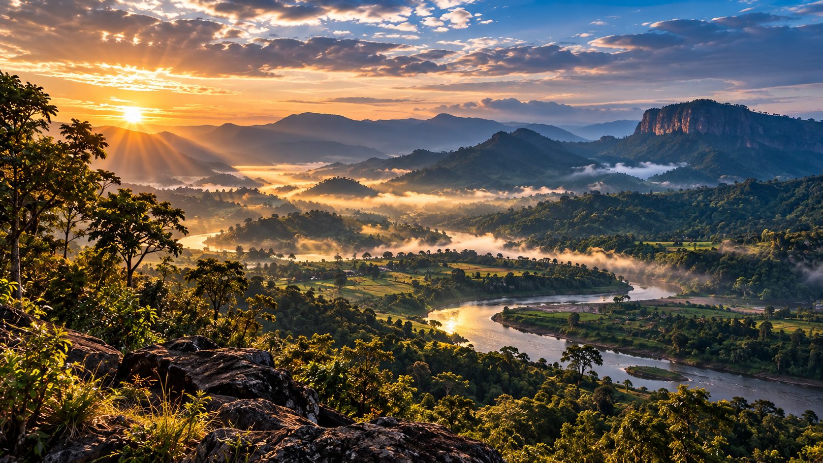 A river valley in the Central Highlands